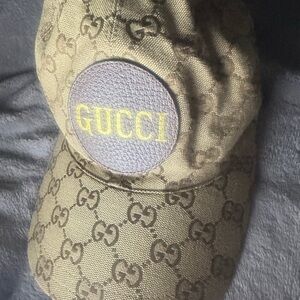 Gucci Beige GG Canvas Monogram Cap